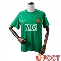 Maillot De Foot Manchester United Retro Gardien De but Vert 2007-2008