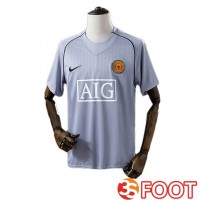 Maillot De Foot Manchester United Retro Gardien De but Gris 2007-2008