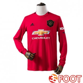 Maillot De Foot Manchester United Retro Domicile Manche Longue Rouge 2019-2020