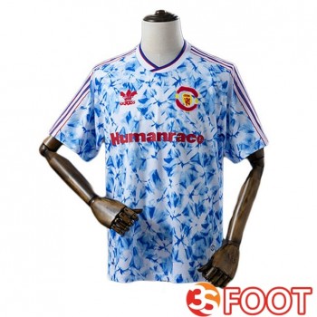 Maillot De Foot Manchester United Human Race Retro Édition Spéciale Bleu Blanc 2020-2021