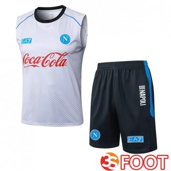 Gilet Foot SSC Naples + Shorts Blanc 2025/2026