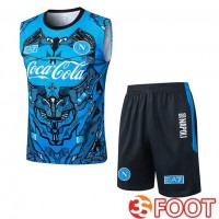 Gilet Foot SSC Naples + Shorts Bleu 2025/2026
